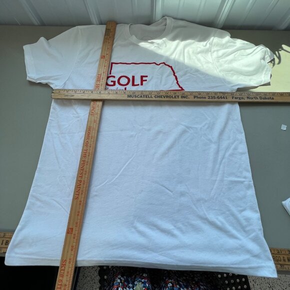 Swing Juice Golf T-Shirt Large White Red Nebraska Graphic Cotton Casual Crewneck - Picture 5 of 7